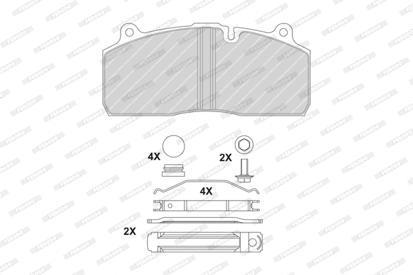 Brake Pad Set, disc brake (FCV1814BFE)