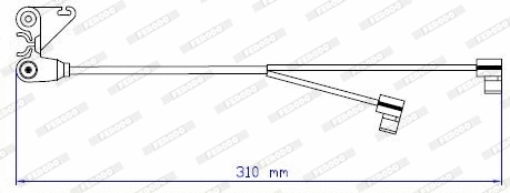 Warning Contact, brake pad wear (FAI160)
