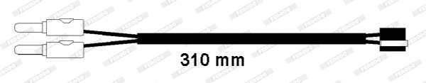 Warning Contact, brake pad wear (FWI310)