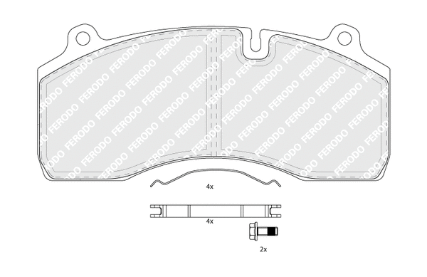 Brake Pad Set, disc brake (FCV1815B)