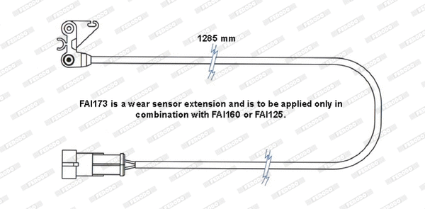 Warning Contact, brake pad wear (FAI173)