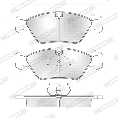 Brake Pad Set, disc brake (FDB256)