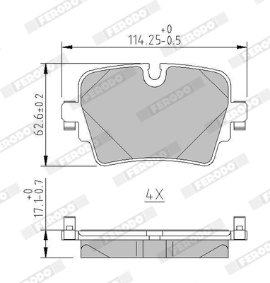 Brake Pad Set, disc brake (FDB5308)