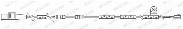 Warning Contact, brake pad wear (FWI353)