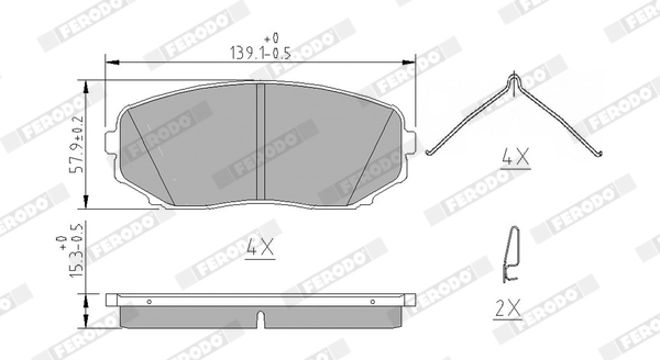 Brake Pad Set, disc brake (FDB5285)