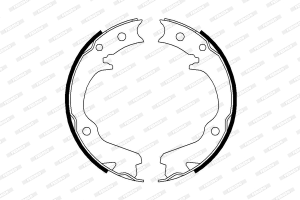 Brake Shoe Set, parking brake (FSB673)