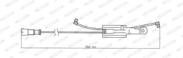 Warning Contact, brake pad wear (FAI178)