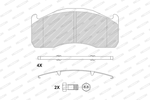 Brake Pad Set, disc brake (FCV1952B)