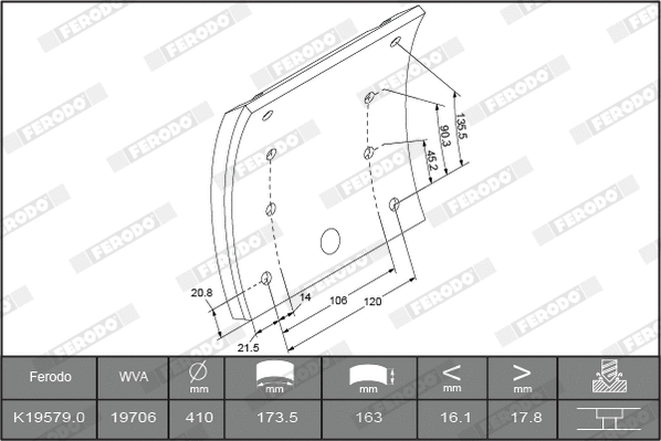 Brake Lining Kit, drum brake