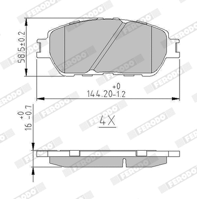 Brake Pad Set, disc brake (FDB5232)