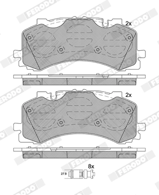 Brake Pad Set, disc brake (FDB5200)