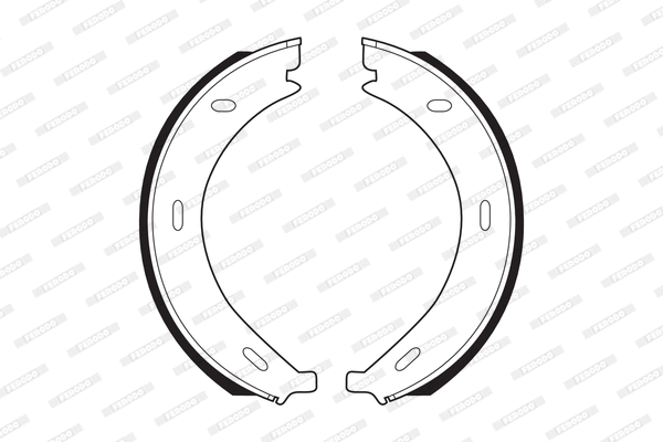 Brake Shoe Set, parking brake (FSB536)