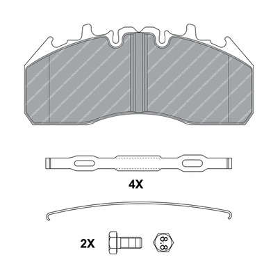 Brake Pad Set, disc brake (FCV1989B)