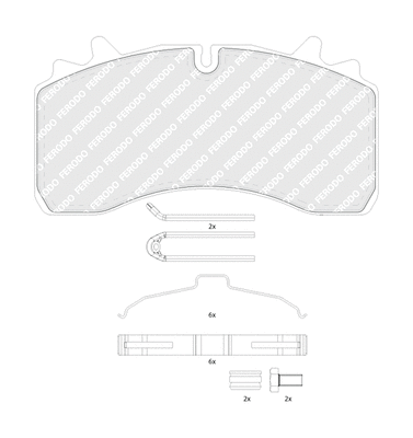Brake Pad Set, disc brake (FCV1828B)