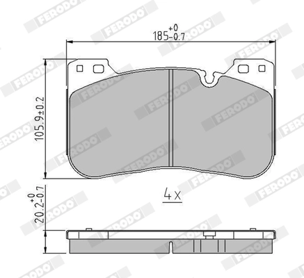 Brake Pad Set, disc brake (FDB5301)