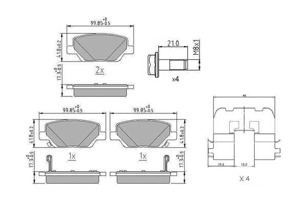 Brake Pad Set, disc brake (FDB5212)