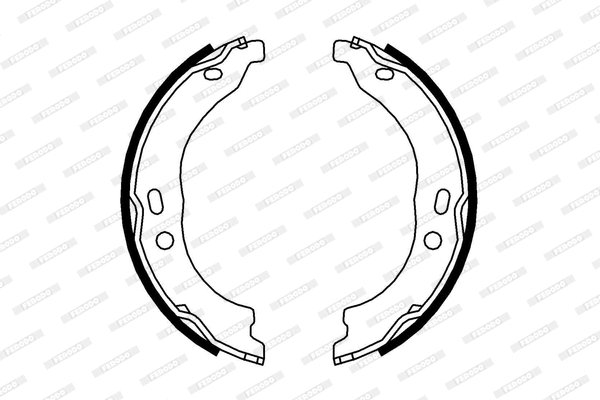 Brake Shoe Set, parking brake (FSB696)