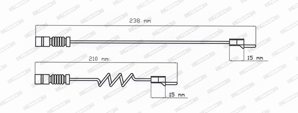 Warning Contact, brake pad wear (FAI103)