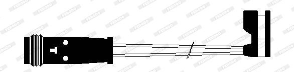 Warning Contact, brake pad wear (FWI296)