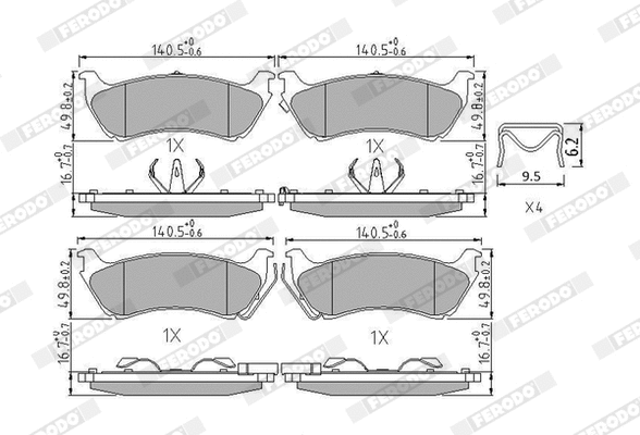 Brake Pad Set, disc brake (FDB1401)
