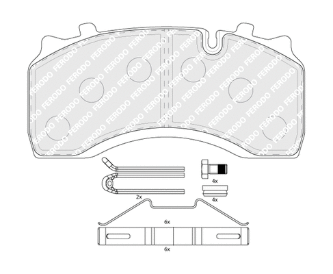 Brake Pad Set, disc brake (FCV1389B)