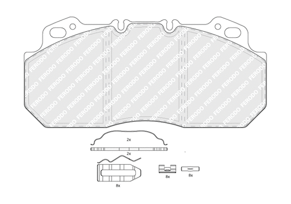 Brake Pad Set, disc brake (FCV1047B)