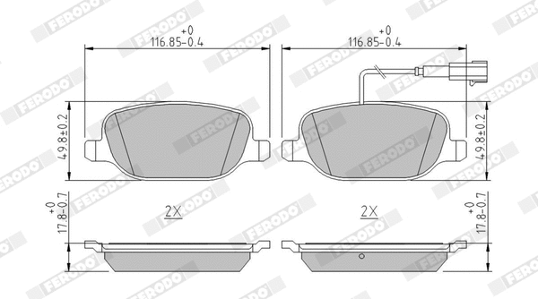 Brake Pad Set, disc brake (FDB4337)