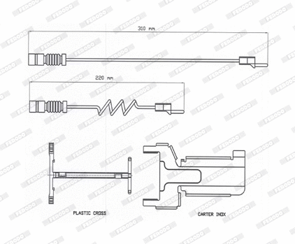 Warning Contact, brake pad wear (FAI130)