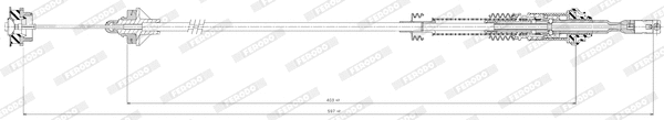 Cable Pull, clutch control (FCC422740)