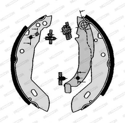 Brake Shoe Set (FSB225)