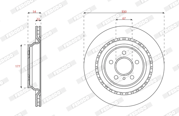 Brake Disc (DDF2208C)