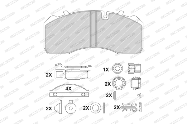 Brake Pad Set, disc brake (FCV1792BFE)