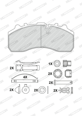 Brake Pad Set, disc brake (FCV1373BFE)