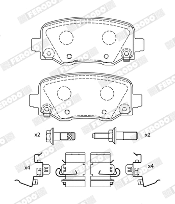 Brake Pad Set, disc brake (FDB4883)
