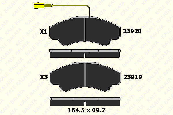 Brake Pad Set, disc brake (23919 191 05)