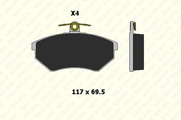 Brake Pad Set, disc brake (21945 196 14)