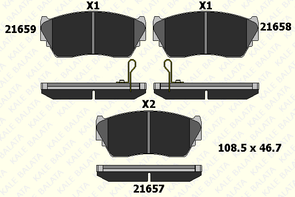 Brake Pad Set, disc brake (21657 165 05)