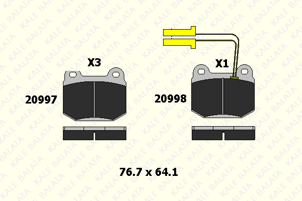 Brake Pad Set, disc brake (20997 165 05)
