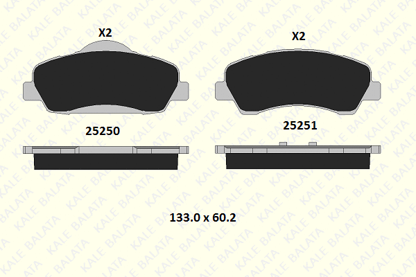 Brake Pad Set, disc brake (25250 188 05)