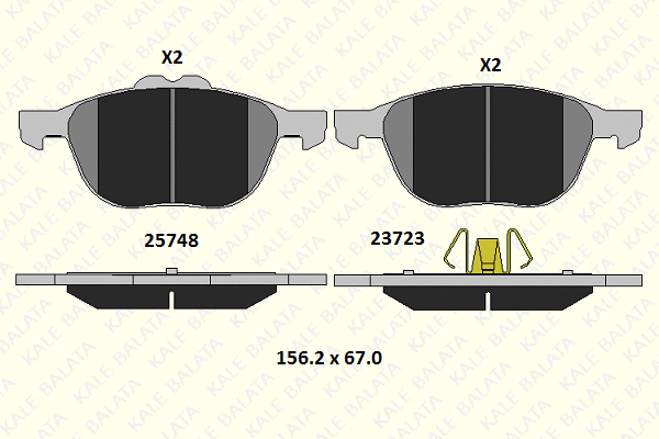 Brake Pad Set, disc brake (25748 182 05)