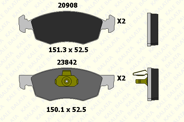 Brake Pad Set, disc brake (23842 180 05)