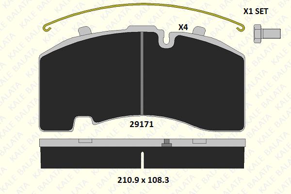 Brake Pad Set, disc brake (29171 300 14)