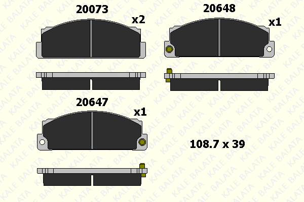 Brake Pad Set, disc brake (20073 173 05)