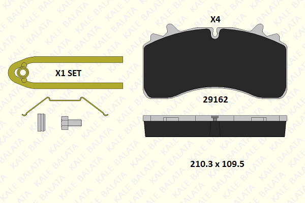 Brake Pad Set, disc brake (29162 310 14)
