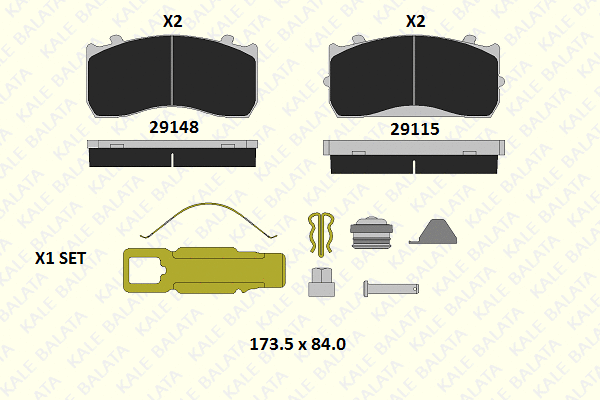 Brake Pad Set, disc brake (29148 340 05)
