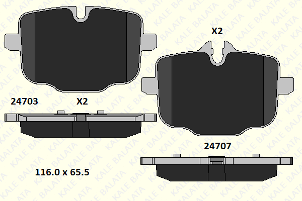 Brake Pad Set, disc brake (24703 180 15)