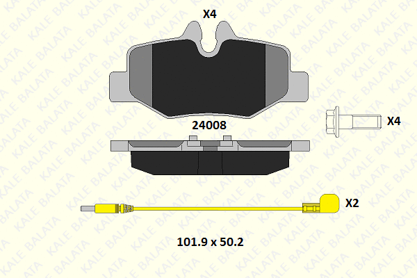 Brake Pad Set, disc brake (24008 177 14)