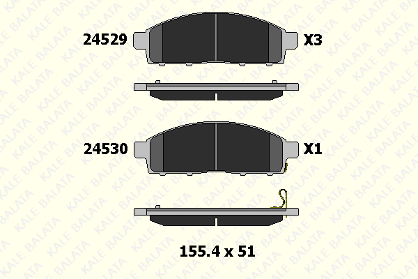 Brake Pad Set, disc brake (24529 160 05)