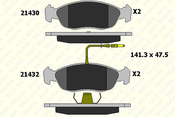 Brake Pad Set, disc brake (21430 173 05)