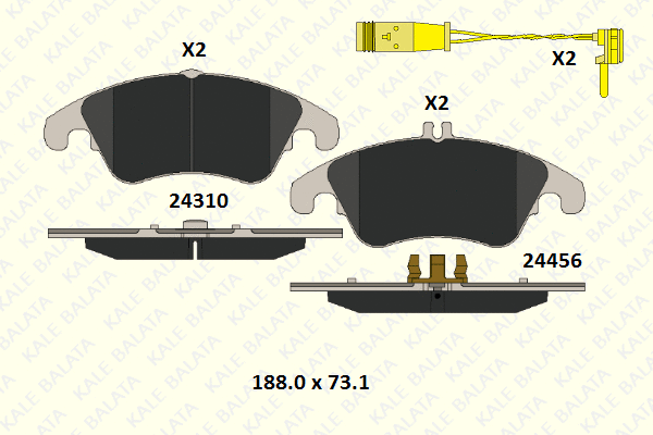 Brake Pad Set, disc brake (24310 194 25)